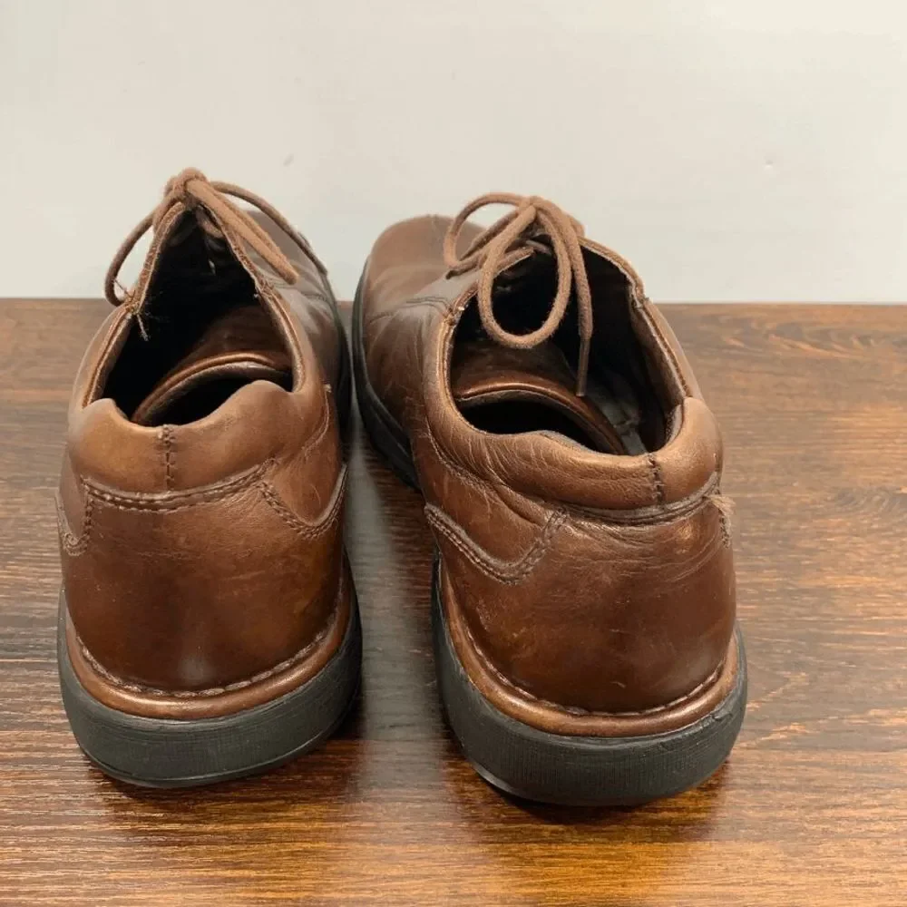 Rockport Leather Upper Lace Up Closed Toe Oxford Shoes Chestnut Brown Size 9M